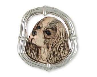 Cavalier King Charles Spaniel Statement Pendant Jewelry Handmade Sterling Silver CV17-BP