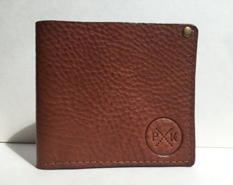 Mens leather wallet, bill fold wallet, tan leather wallet, personalised gift, tan leather wallet, simple wallet, brown leather wallet, gift