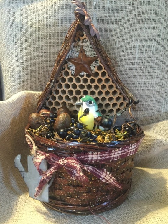 Items similar to Decorative Bird Basket on Etsy