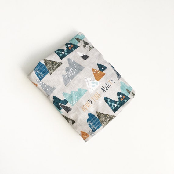 Crib Sheet Max's Mountains. Fitted Crib Sheet. Baby
