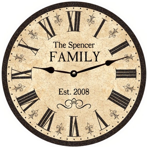 oversized family clock personalized clock oversized family clock personalized clock