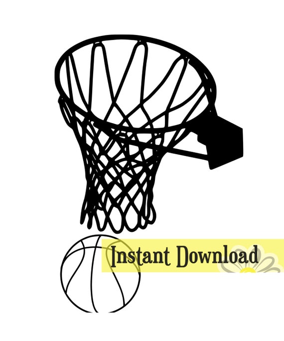 Download Basketball Hoop/Net .SVG & .studio3 cut file Instant