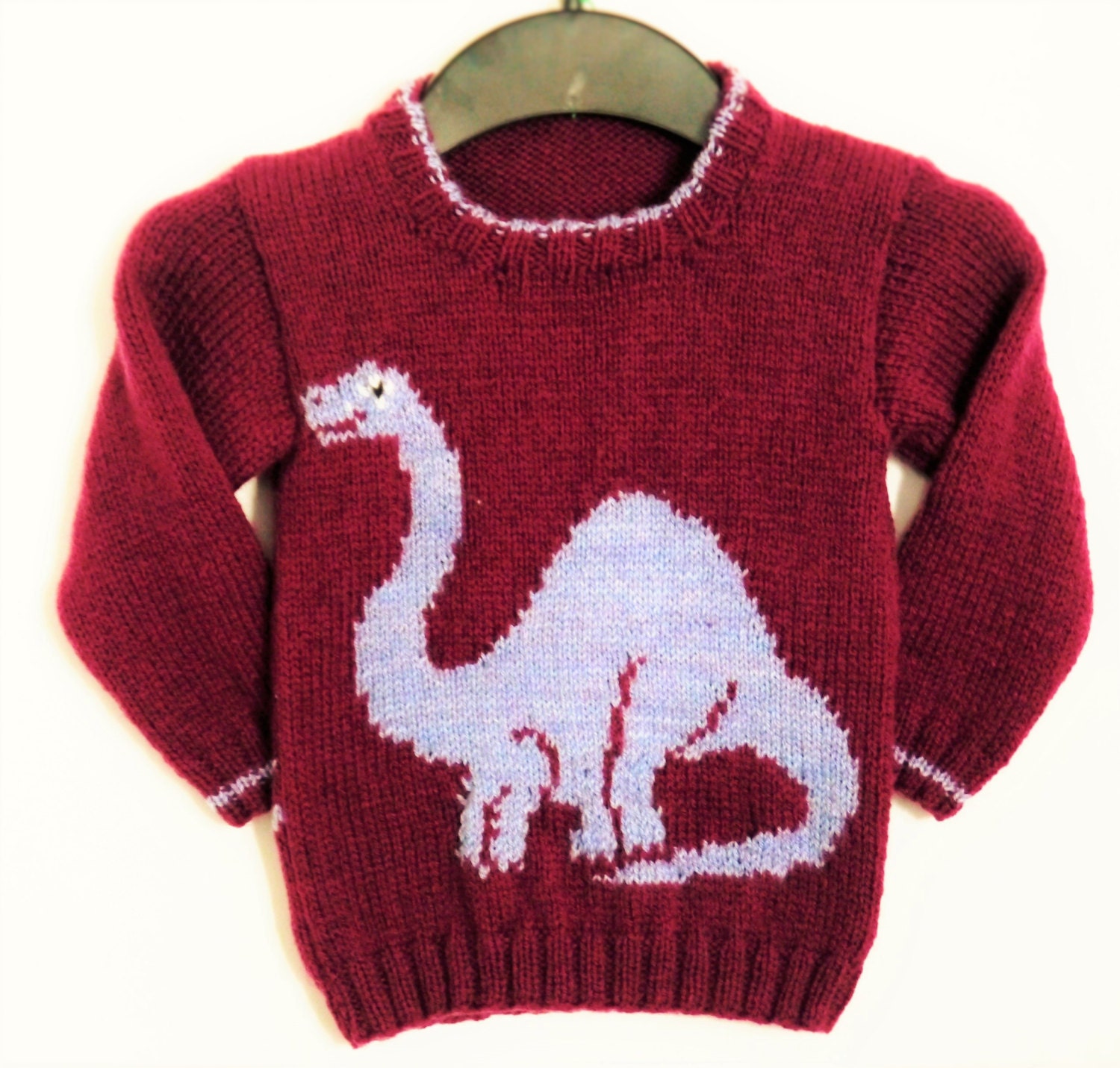 Knitting Pattern for Sweater with Dinosaur Jumper Knitting
