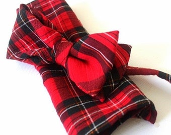 bow tie,mens bow,bow,handkerchief,red-black checked