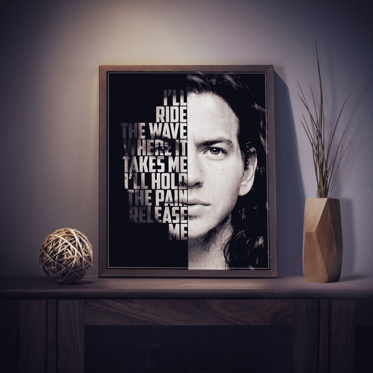 Eddie Vedder Poster Pearl Jam Lyrics Pearl Jam Art by ModPopDeco