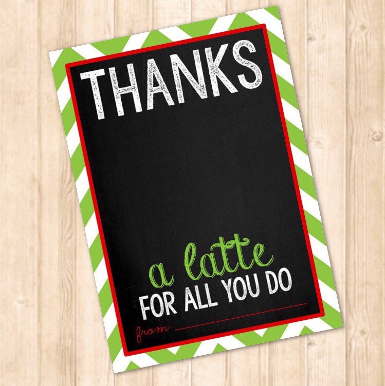 It is a picture of Juicy Thanks a Latte Christmas Printable It is an image of Juicy Thanks a Latte Christmas Printable