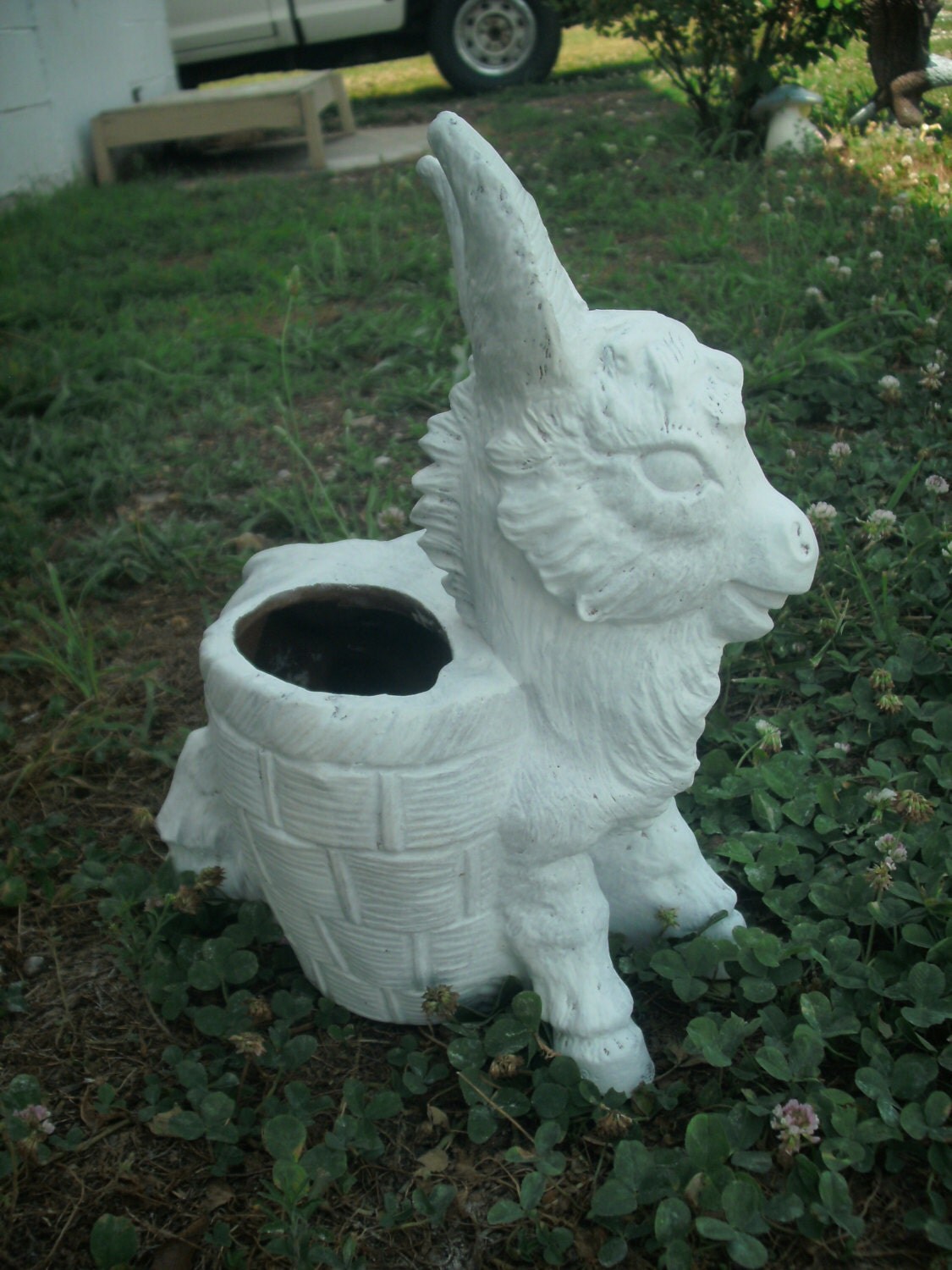 Donkey planter double basket doney planter donkey flower pot
