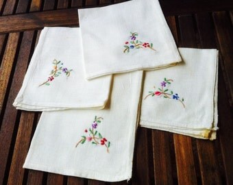Vintage Embroidered Handkerchiefs