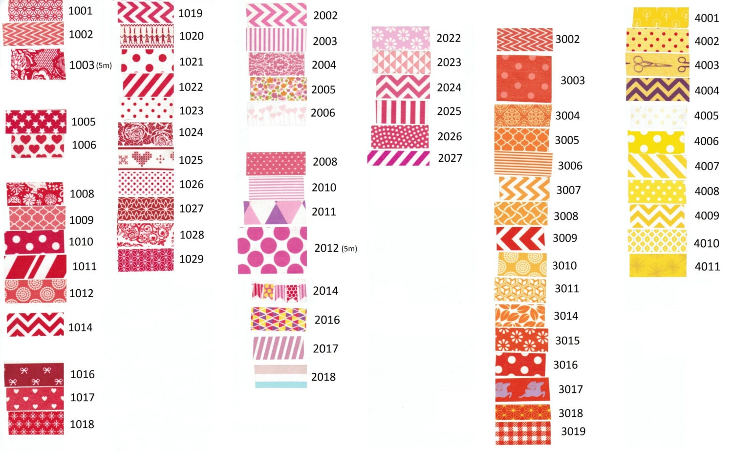 Washi Tape Set Any 3 rolls from 250 choices