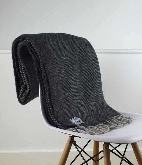 Silver Grey Throw Blanket 100 Wool Grey Sofa Throw Silver