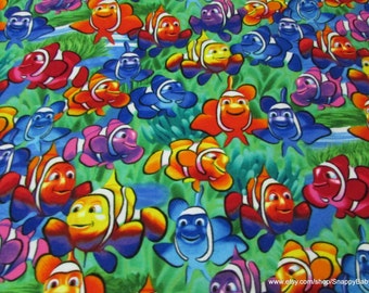 Flannel Fabric - Clown Fish Multi Premium Flannel - By the yard - 100% Cotton Flannel