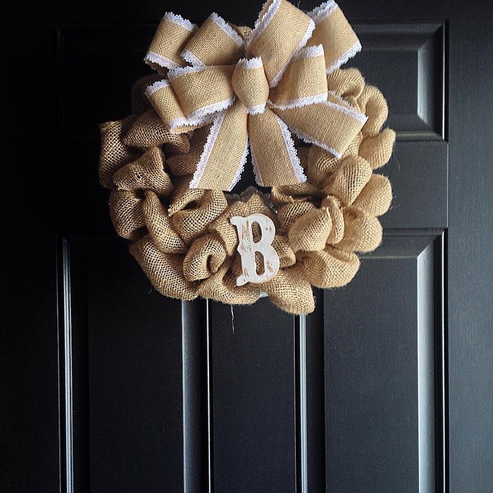 small burlap monogram wreath mini burlap wreath shabby chic small burlap monogram wreath mini burlap wreath shabby chic