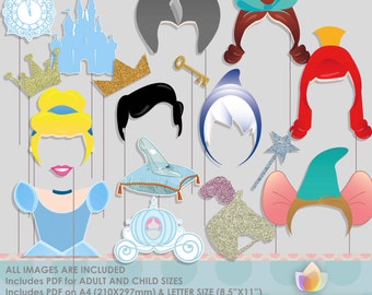 SALE!! Castle Princess Party Photo Booth Props
