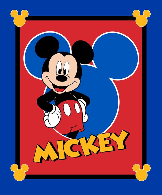 Per Panel Disney Mickey Mouse Head Fabric From Springs
