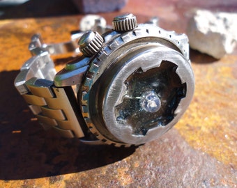 Heavy Stainless Steampunk Fallout Illuminated costume Watch