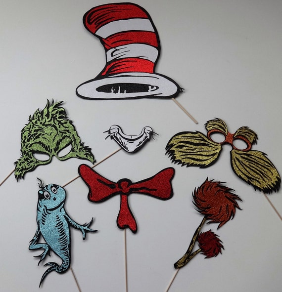 Dr Seuss Party Props Photo Booth Party Props by weddingphotobooth