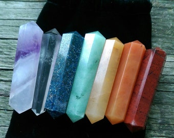 7 Chakra Stone Wand Set