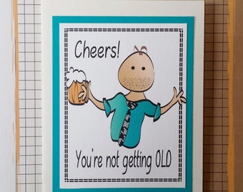 Boyfriend Birthday Card - Brother Birthday Card - Snarky Birthday Card - Beer Birthday Card for Him - Husband Birthday Card and Envelope Set