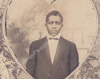 The Sweetheart Vintage Photograph, RPPC African American Dapper Man