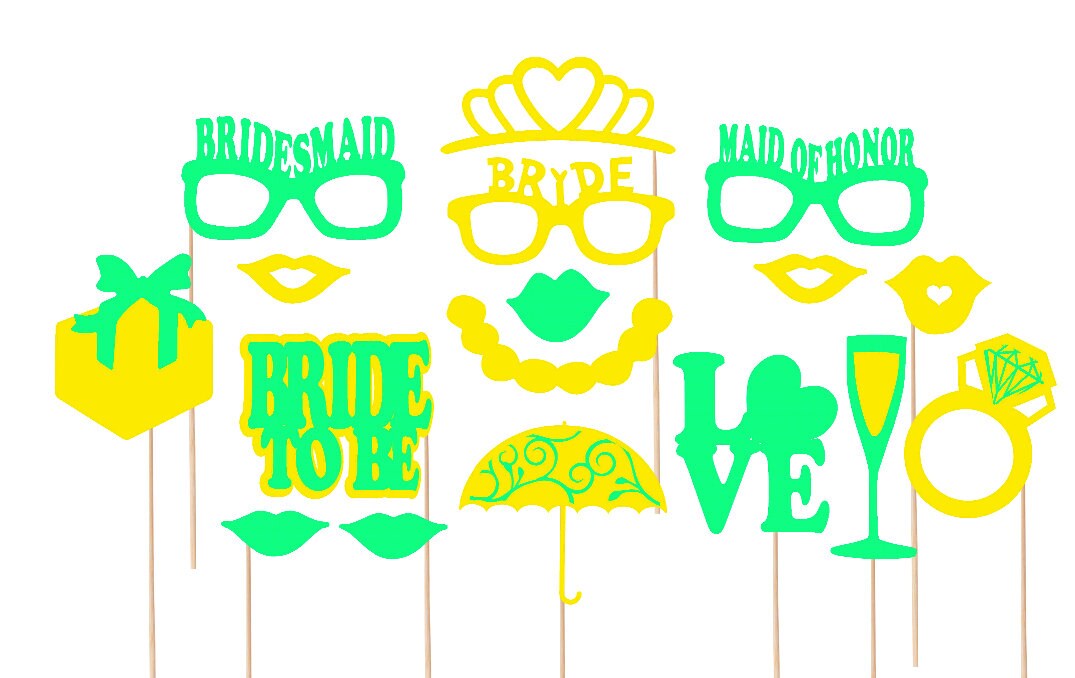 Bridal Shower Photo Booth Props Bridal Shower by PimpYourParty