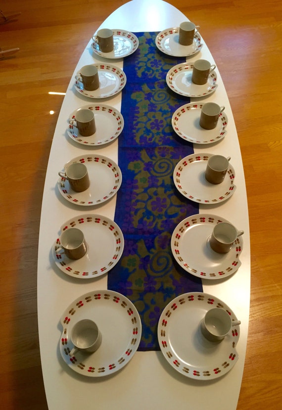 24 Pc. Bali Dish & Cup Set / Calif. Modern Design / Unique