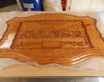 WOOD WALL ART ~ The Last Supper by Leonardo da Vinci ~ Large Wall Last Supper ~ Christian Wood Carvings ~ Religious Wall Art ~ Wood Decor