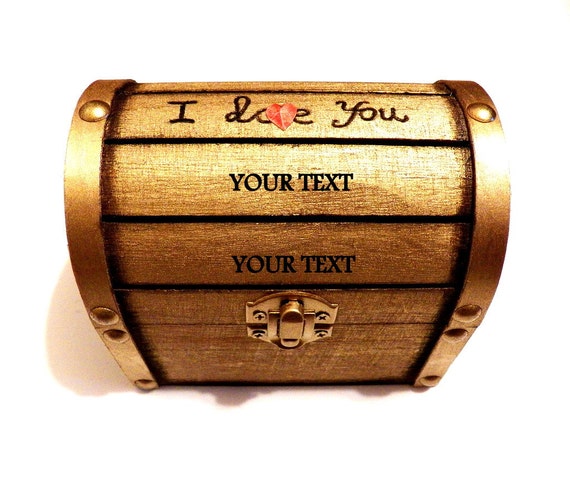 Cofre de Madera Cofre Pequeño Joyero Personalizado Caja