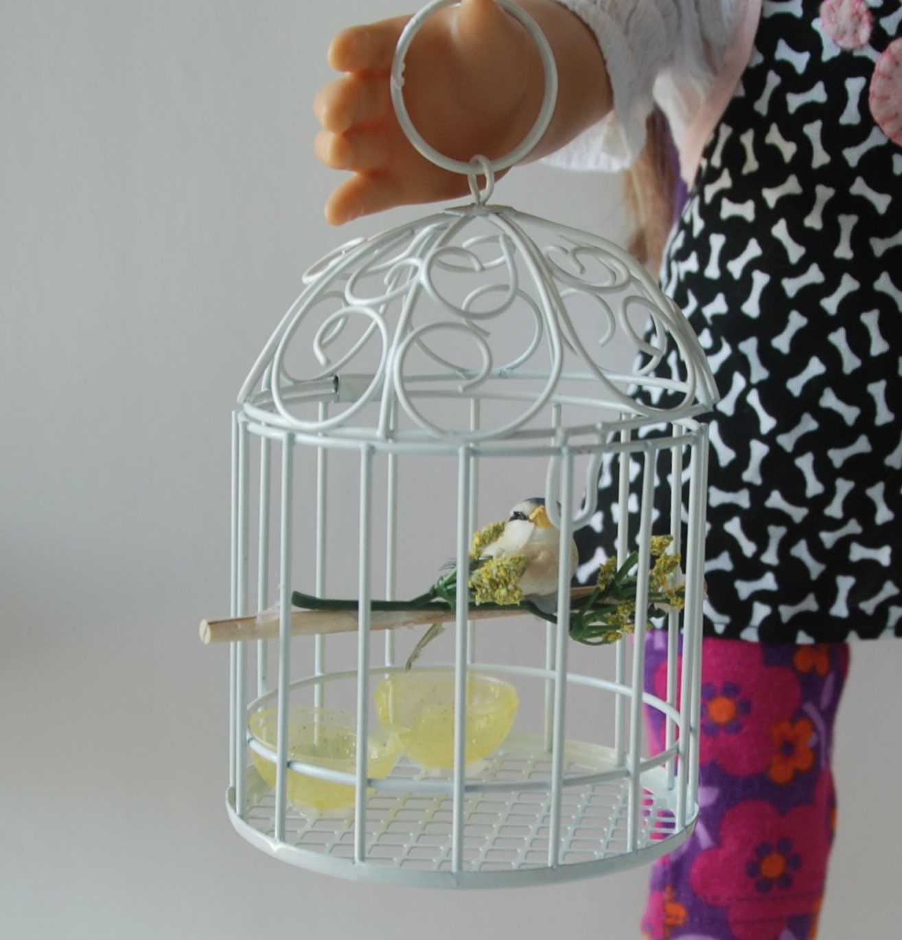 Little bird and it cage perfect size for 18 by ValyPetsBoutique