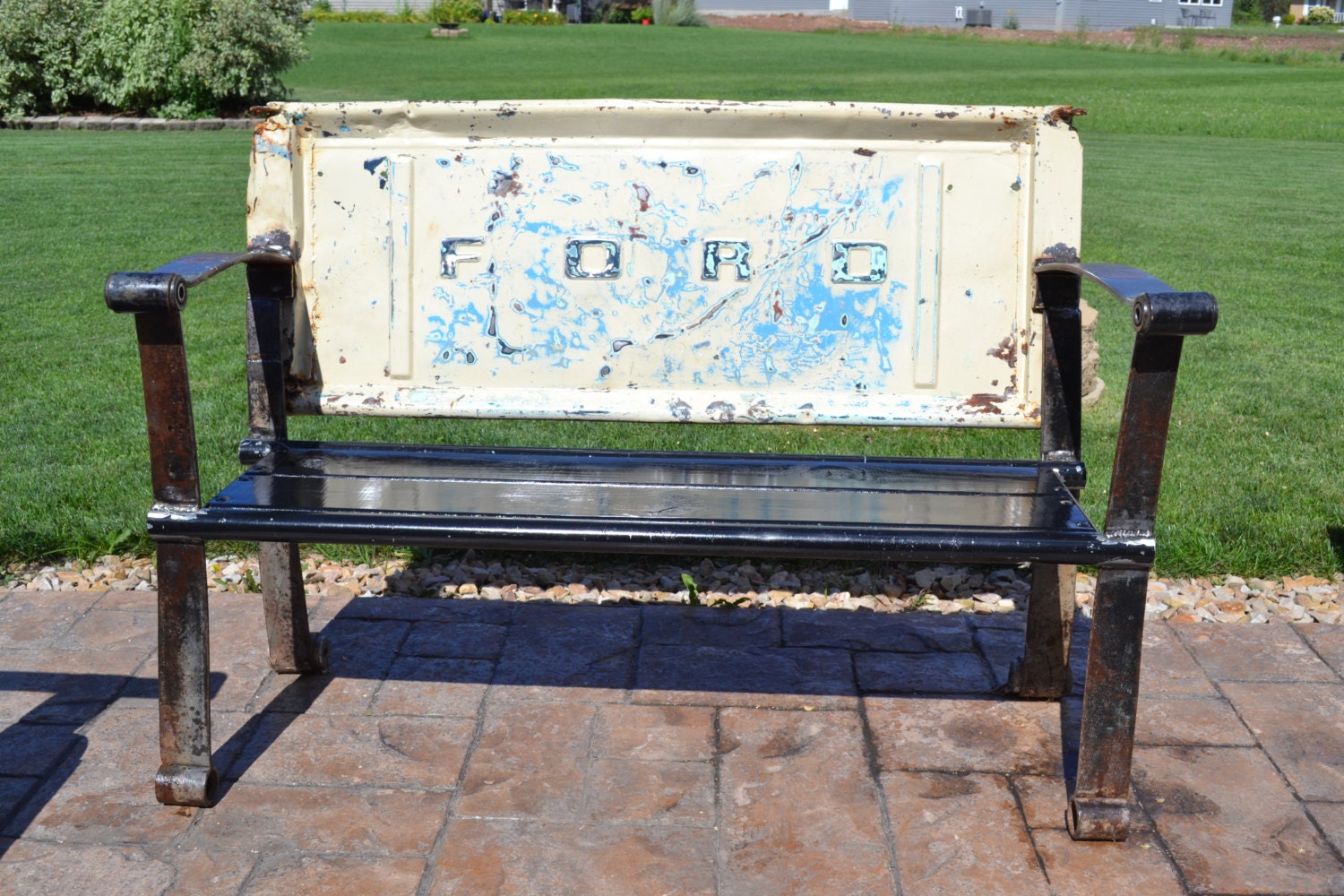 Ford Stepside Tailgate Bench with Leaf Spring Frame by TailgateGuy