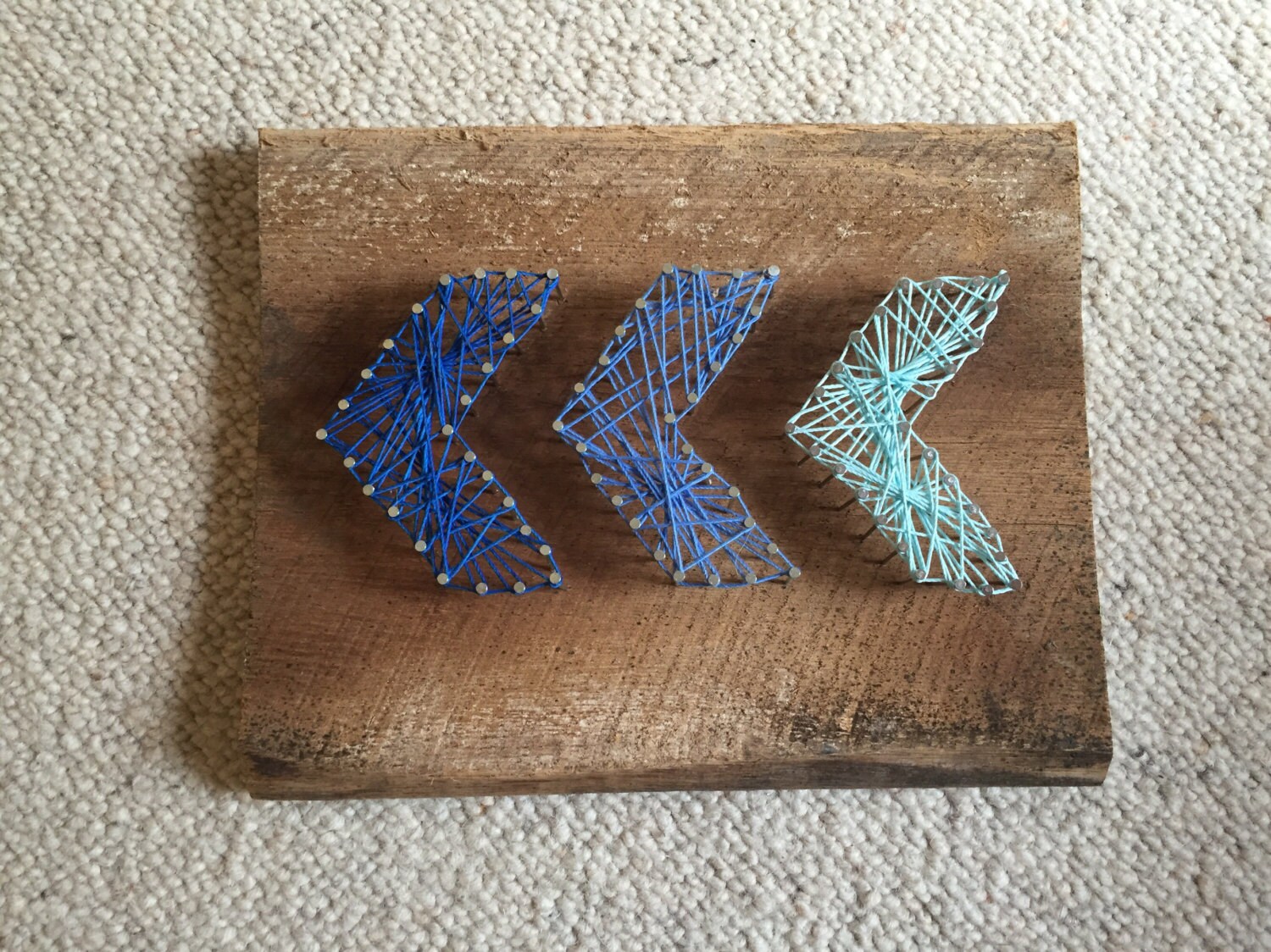 Chevron Reclaimed Barn Wood String Art string by CherryRockDesign