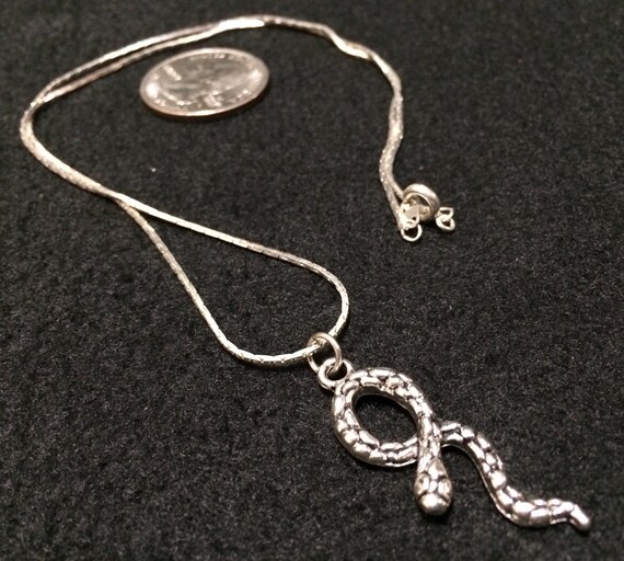 Necklace Snake Tarnish free Silver Chain Zinc Alloy Charm