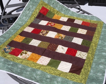 Lap Quilt, Quilted Throw, Quilted Blanket, Sofa Quilt, Patchwork Quilt, Tablecloth