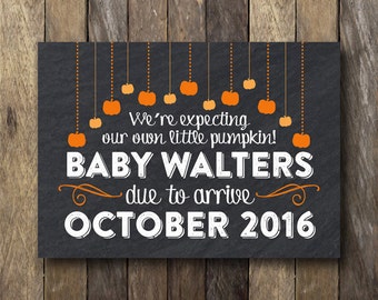 Fall Pregnancy Announcement - Printable Pregnancy Reveal - Pumpkin Pregnancy Announcement - Fall Pregnancy Reveal