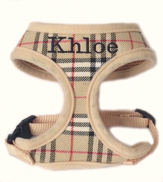 Personalized Plaid Soft Dog Harness with by PetsWithStyleBoutiq