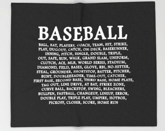 Baseball Quote, Baseball Blanket, Baseball Decor, Boys Room Baseball, Baseball Theme, Baseball Fan Gift, Sports Room Decor, Baseball, Sports