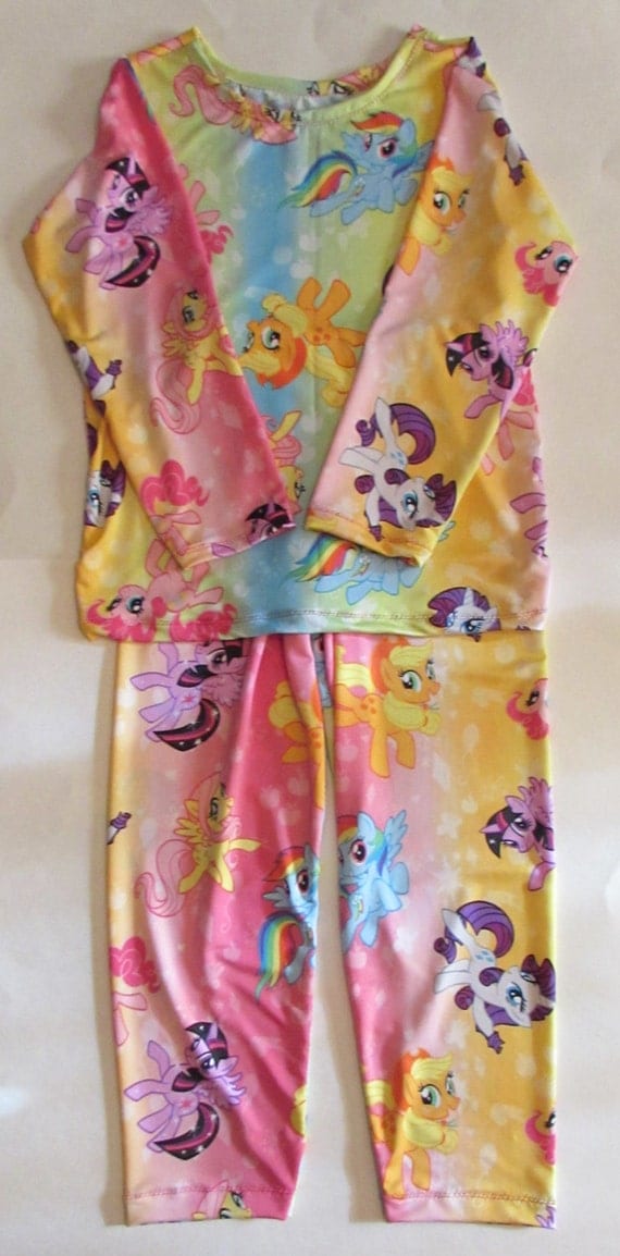 My Little Pony pajamas,My Little Pony knit pajamas,girls pajamas,knit pajamas,girls gift,gift for girls, My Little Pony gift