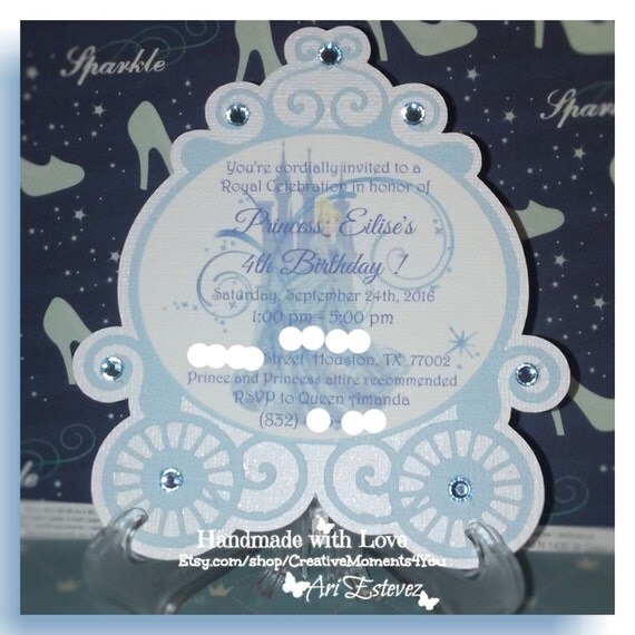 Disney Cinderella Carriage Birthday Invitation