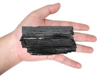 Large Black Tourmaline Chunk - Reiki - Chakra - 1/2lb - 1lb - (RK85B14)