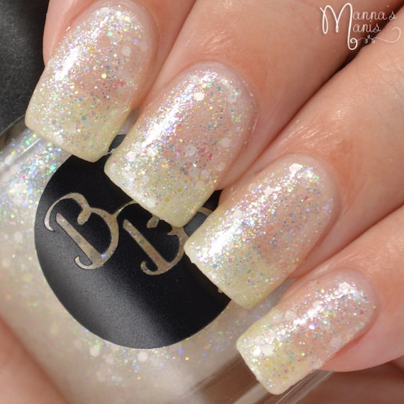 Tonic White Glitter Nail Polish Glitter Topper by BadBitchPolish