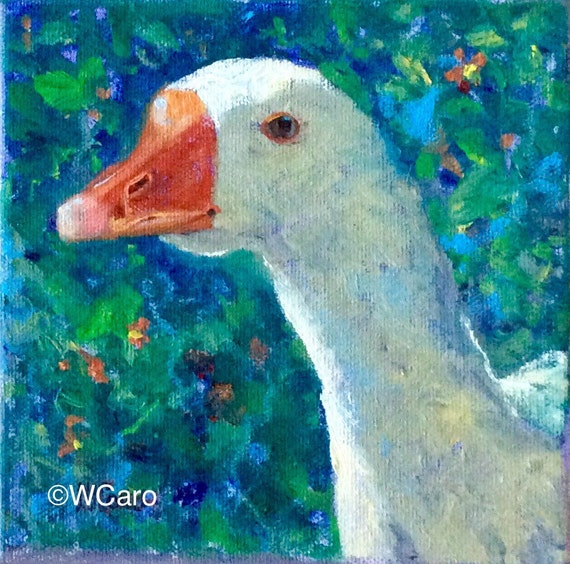 Nursery Art Mother Goose Original Oil Painting