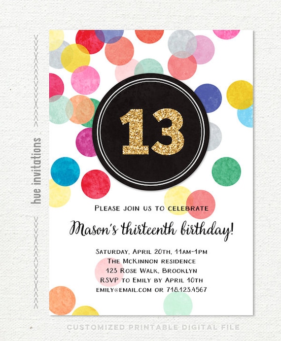 13Th Party Invitations Free 9
