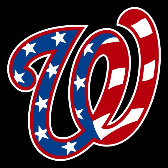 Washington Nationals Logo with Flag Decal by Vaultvinylgraphics