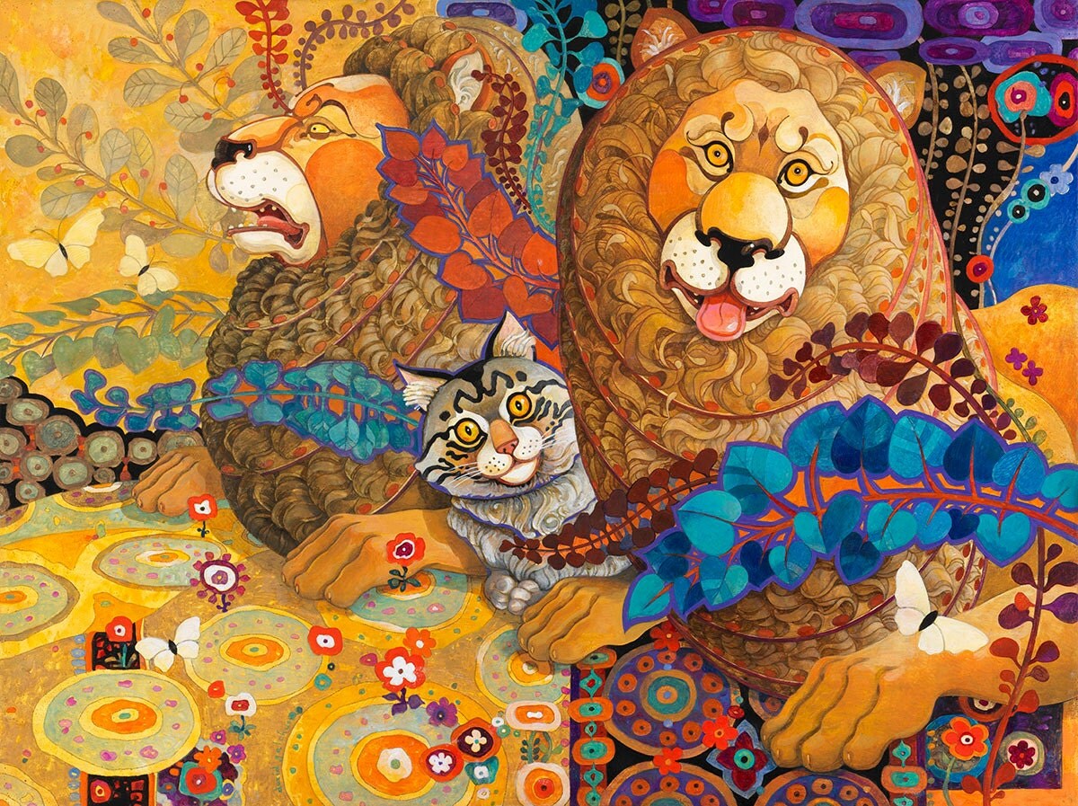 David Galchutt LEONINE TAPESTRY Rug Hooking Pattern