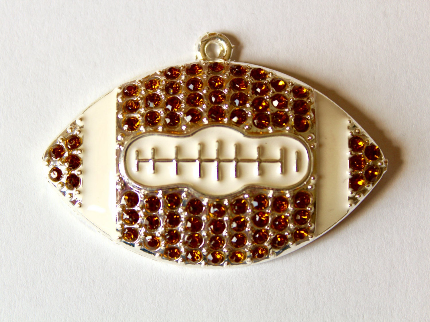 Football Rhinestone Pendant From Elysenmollyboutique On Etsy Studio