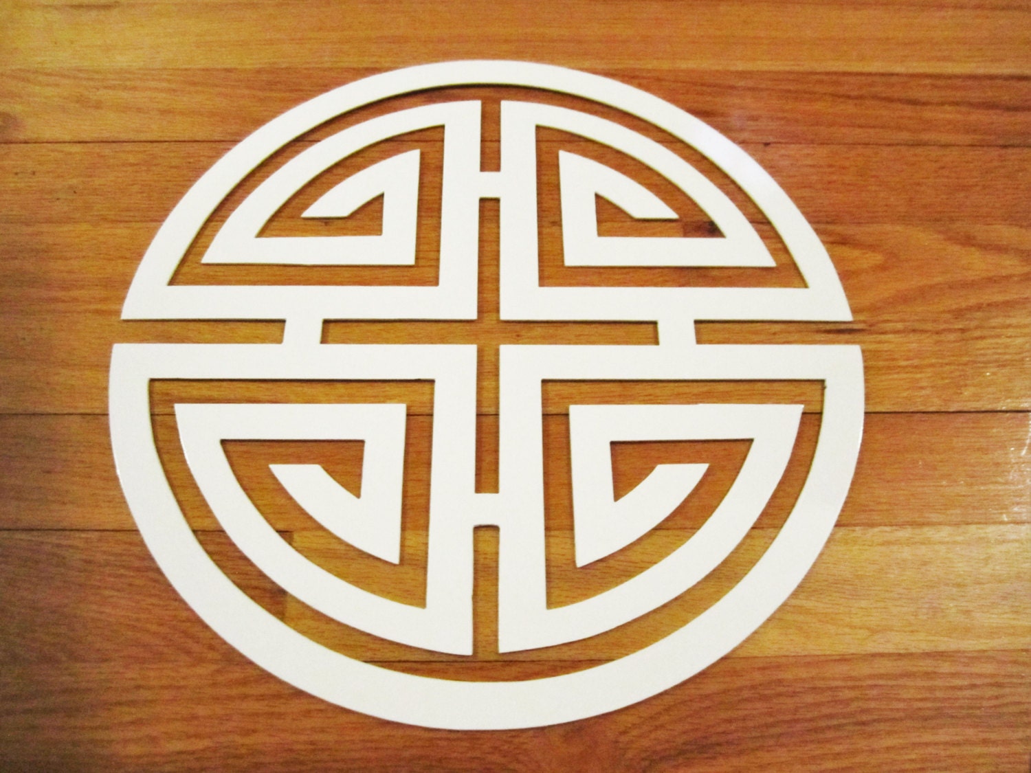 Metal Four Blessings Shou Wealth Prosperity Luck Symbol