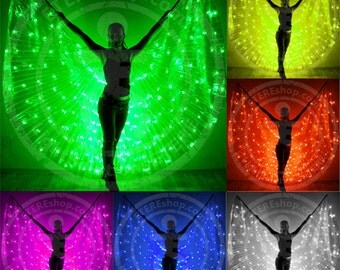 LED Bellydance Wings "Pas de Bleu" - 200 LEDs
