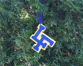 Blue and Gold Lake Forest Ornament