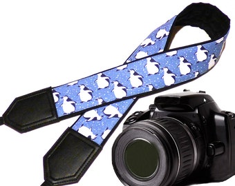 Penguins camera strap. DSLR, SLR Camera Strap. Camera accessories. Christmas gift by InTePro