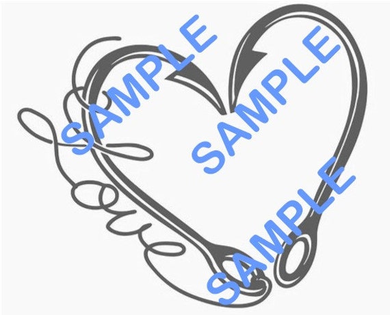 Free Free Fishing Hook Heart Svg 595 SVG PNG EPS DXF File