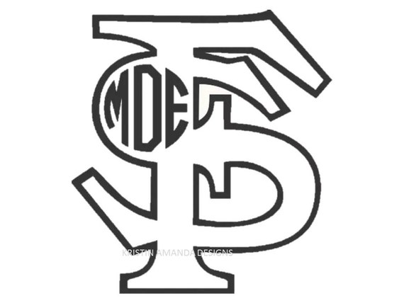 Florida State University Monogram Letters by KristinAmandaDesigns